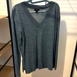 Halogen Merino Wool V-Neck Fall Sweater